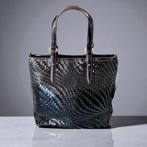 COLE HAAN Genevieve LARGE Patent Leather Dark Cranberry Tote